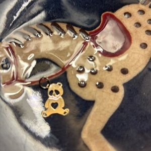 Stunning 14k gold Panda Bear Pendant